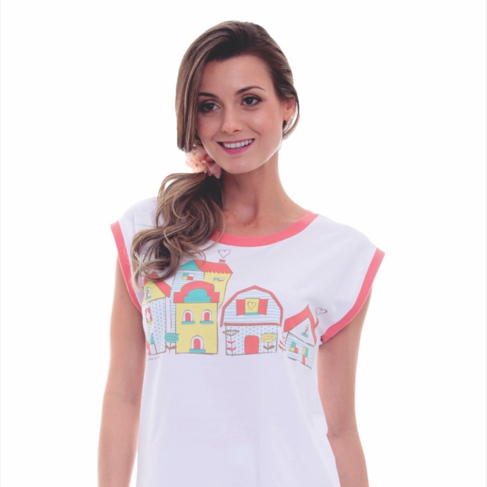 Nightdress Villa Print. Housewear.Camisole